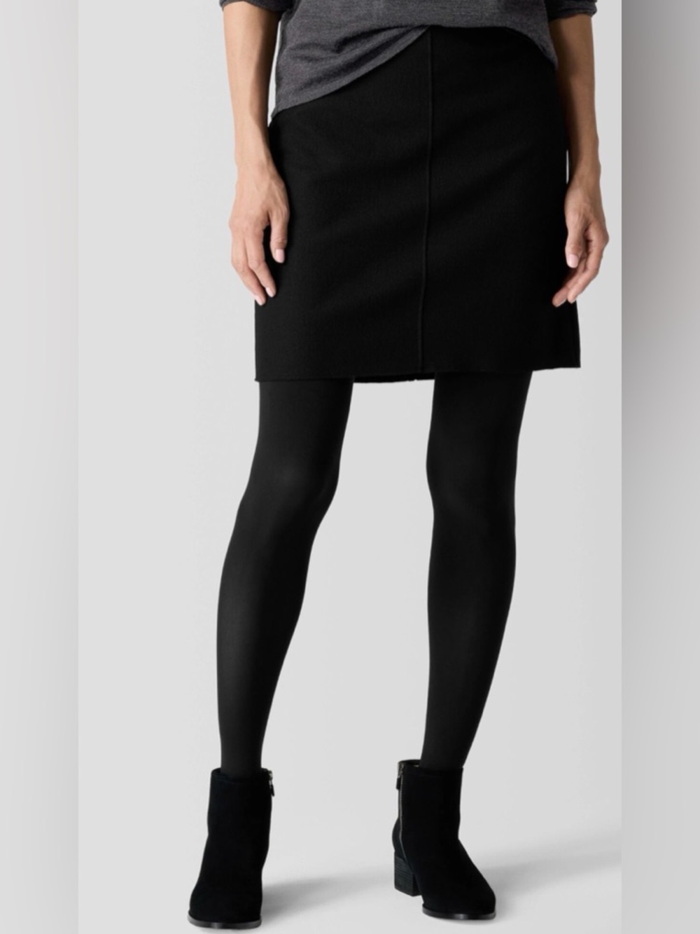 Banana Republic Black Mini Skirt with Button Waist Accents